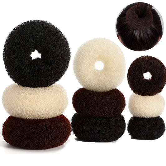 Donut Hair Bun Maker 3Colors Foam Sponge Bun Maker S/M/L Easy Ring Style Bun Hair Styling Tools Accessories For Girls Women